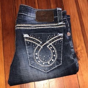 BIG STAR Liv Bootcut Denim Jeans Pants SHORT